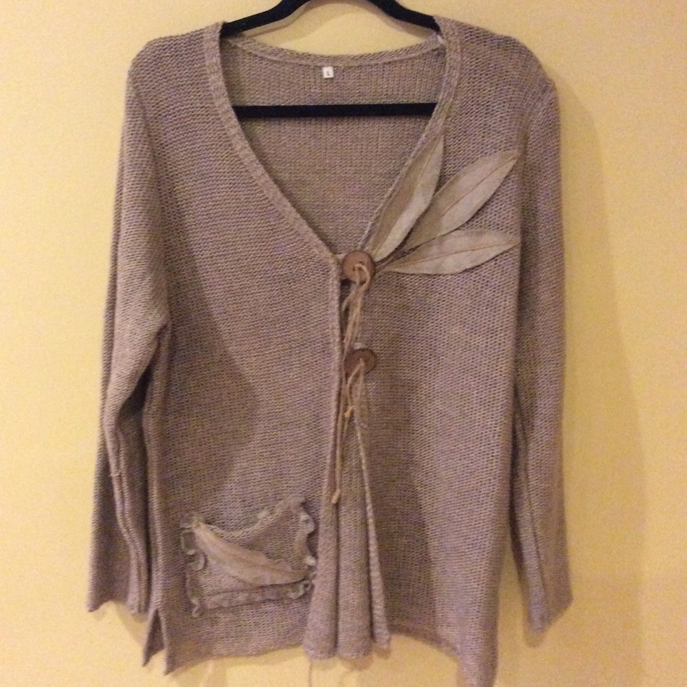 Lagenlook Art to Wear Cardigan